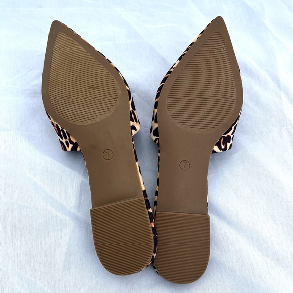 Lulu’s Lorena Leopard Print Pointed Toe Mule Flats sz 7 - Picture 4 of 5